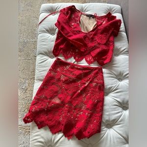 For Love And Lemons Lace Skirt and Top